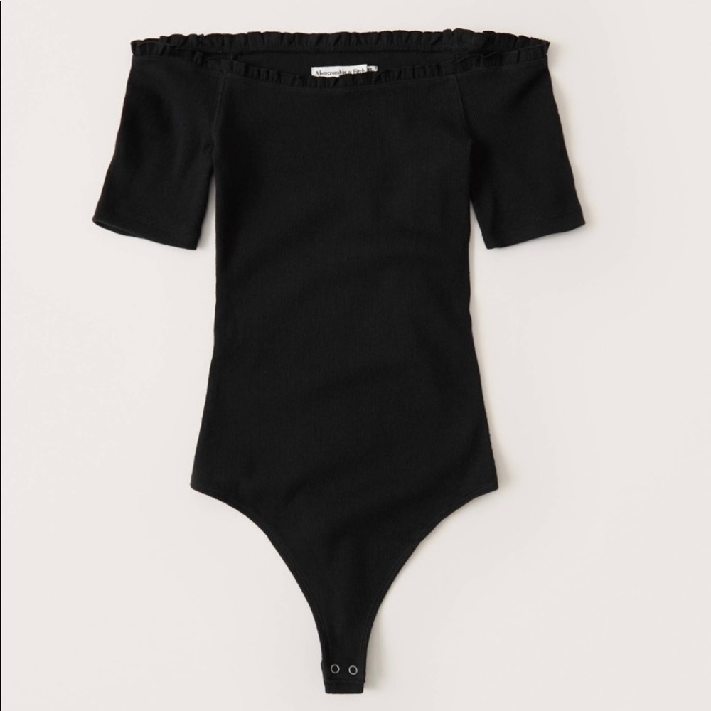 Off The-Shoulder Ruffle-Trim Bodysuit